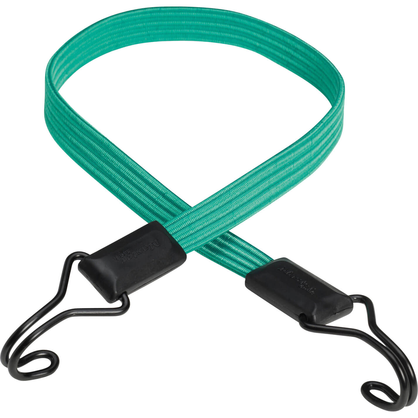 Image of Masterlock Double Hook Flat Bungee Cord 800mm Green Pack of 1
