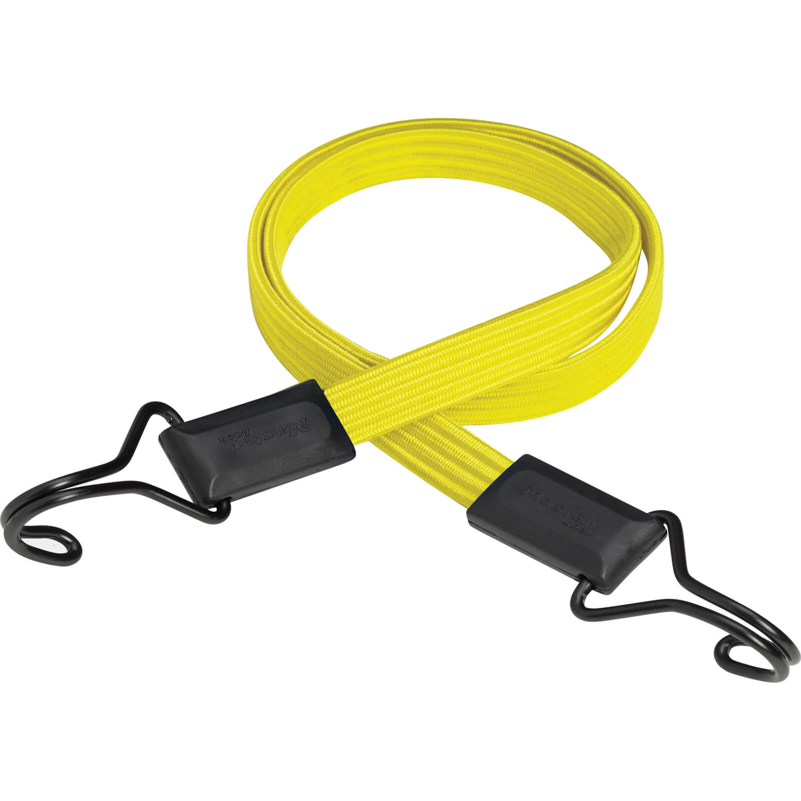 Image of Masterlock Double Hook Flat Bungee Cord 1000mm Yellow Pack of 1