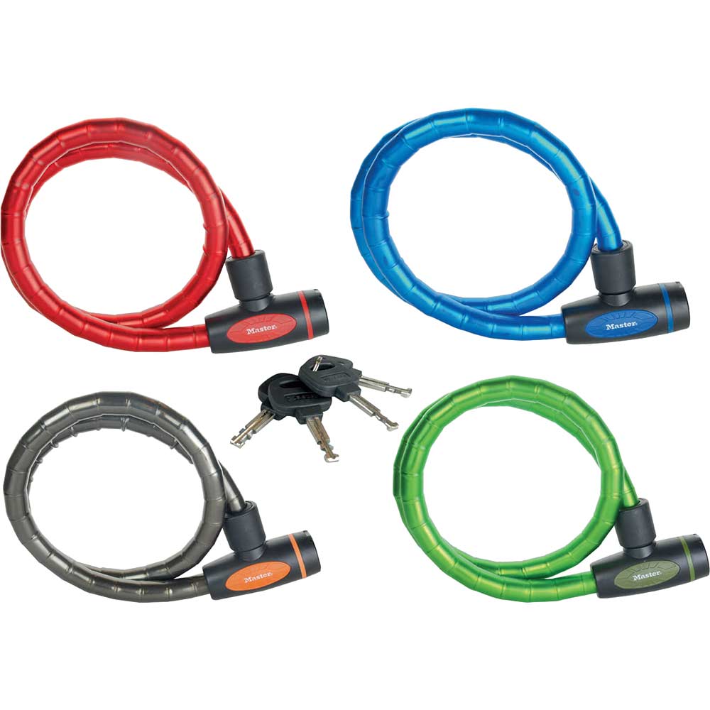 Image of Master Lock Keyed Alike Armoured Cable Lock 8mm 1000mm