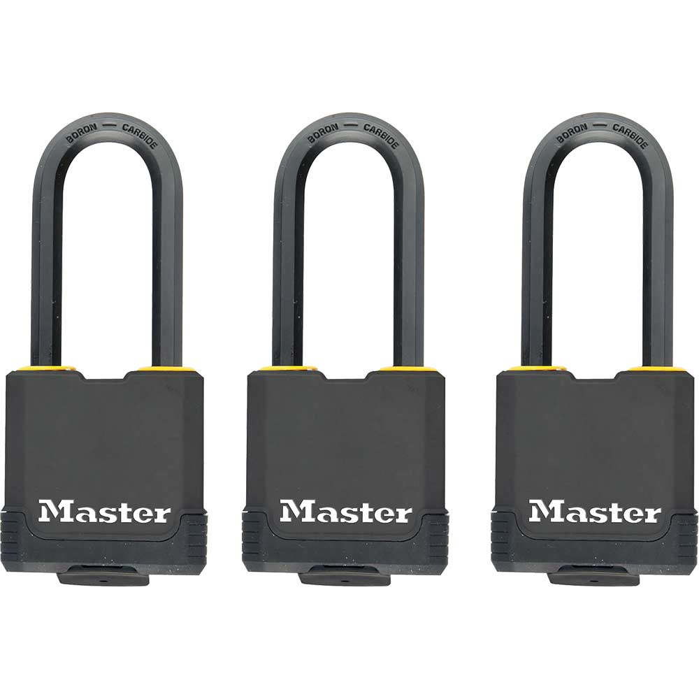 Masterlock Excell Weather Tough Padlock Pack of 3 Keyed Alike 48mm Standard
