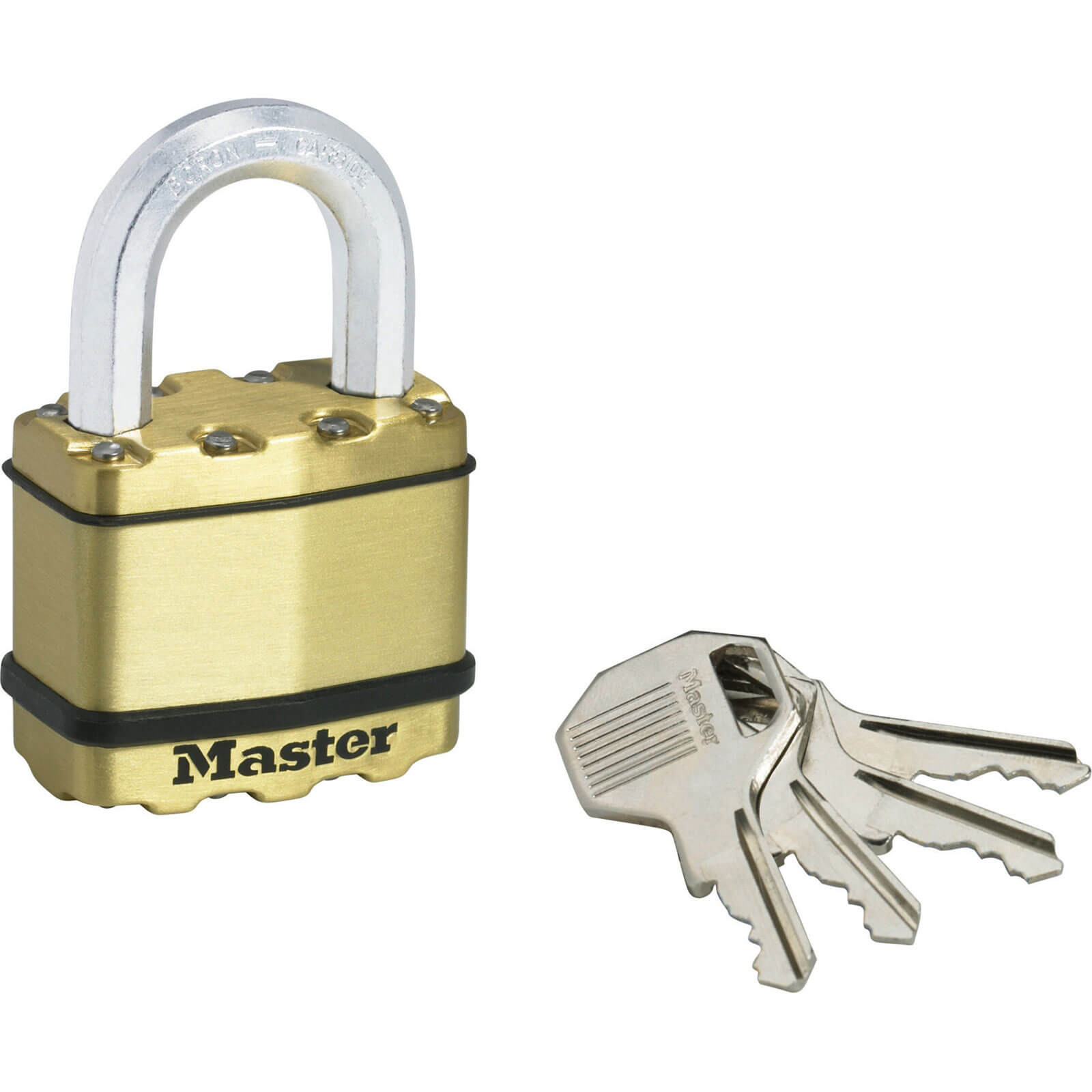 Image of Masterlock Excell Brass Finish Padlock 50mm Standard