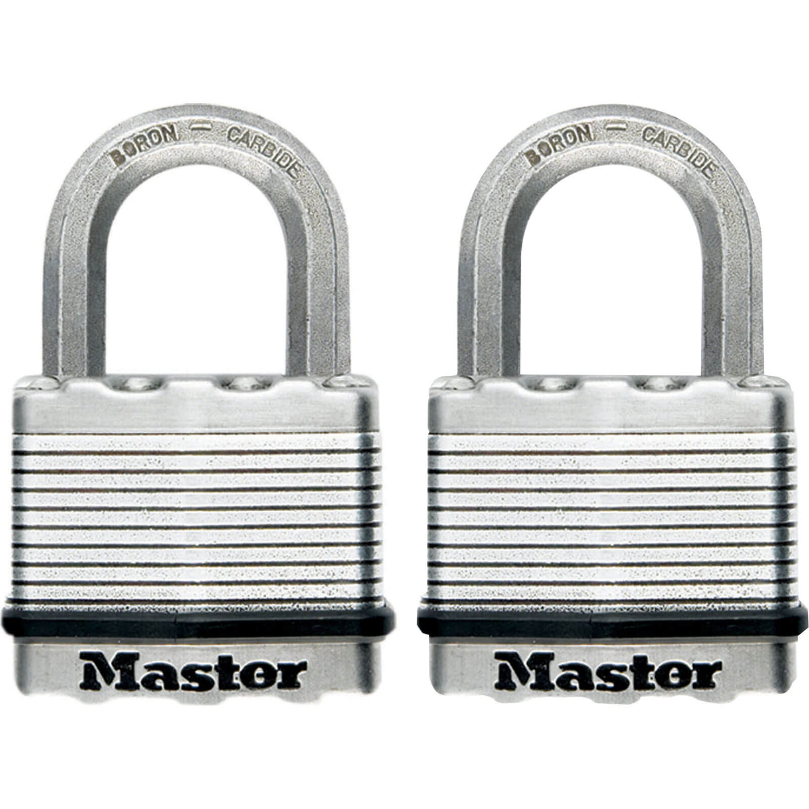 Image of Masterlock Excell Laminated Steel Padlock Pack of 2 Keyed Alike 50mm Standard