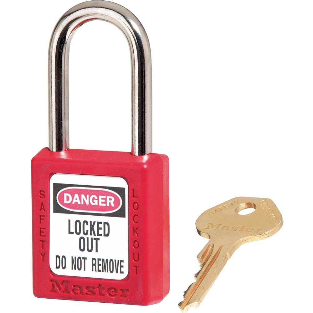 Image of MasterLock Red Lockout Padlock 40mm Red Standard