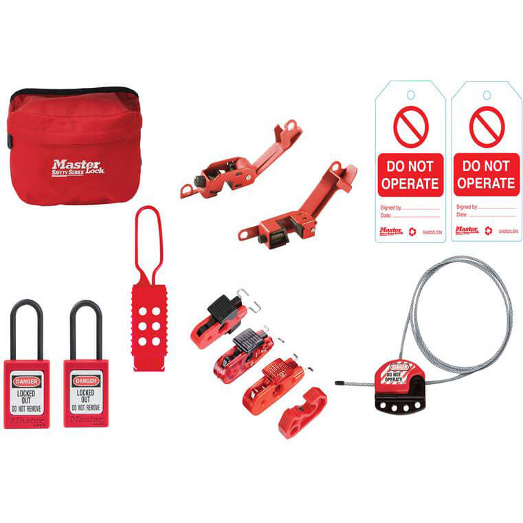 Image of Master Lock 13 Piece General Maintaince Lockout and Tagout Kit