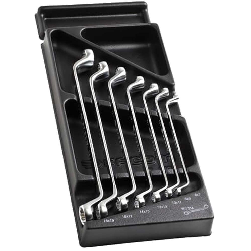 Facom MOD.55-1 7 Piece Offset Ring Spanner Set in Module Tray