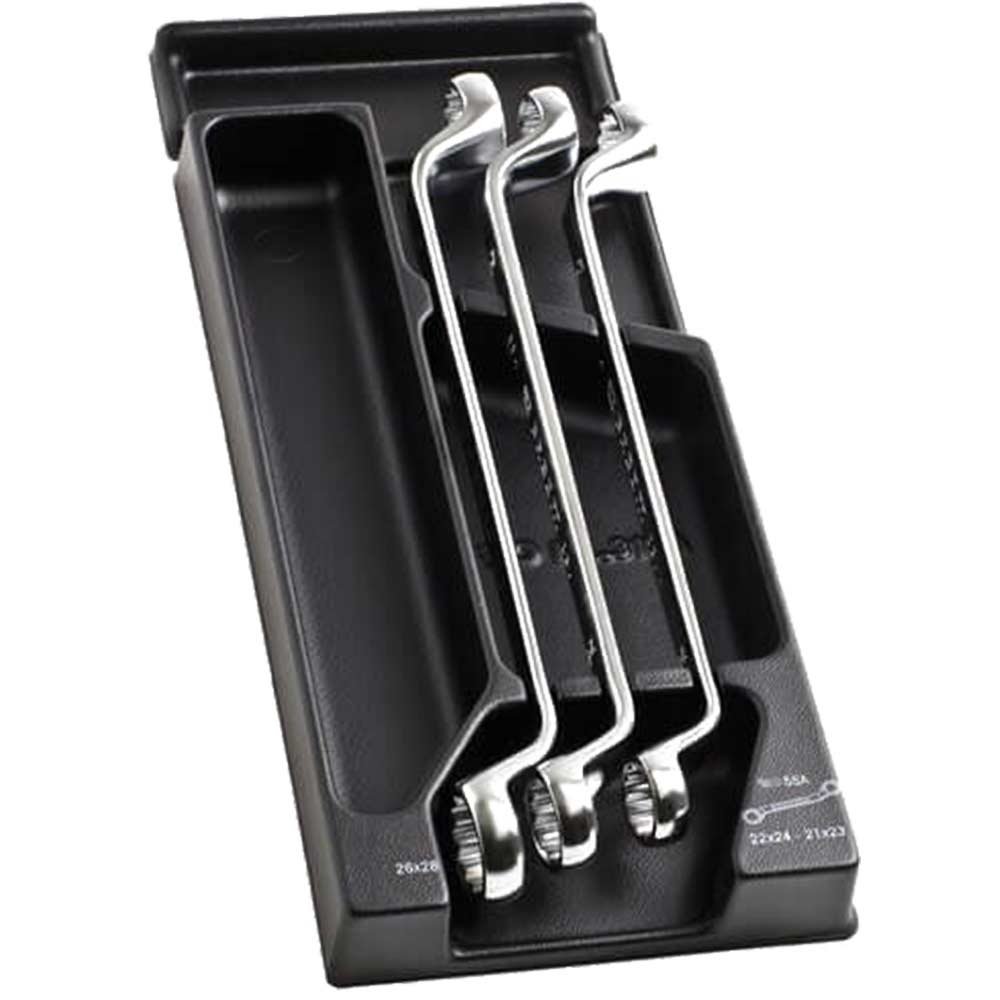 Facom MOD.55-2 3 Piece Offset Ring Spanner Set in Module Tray