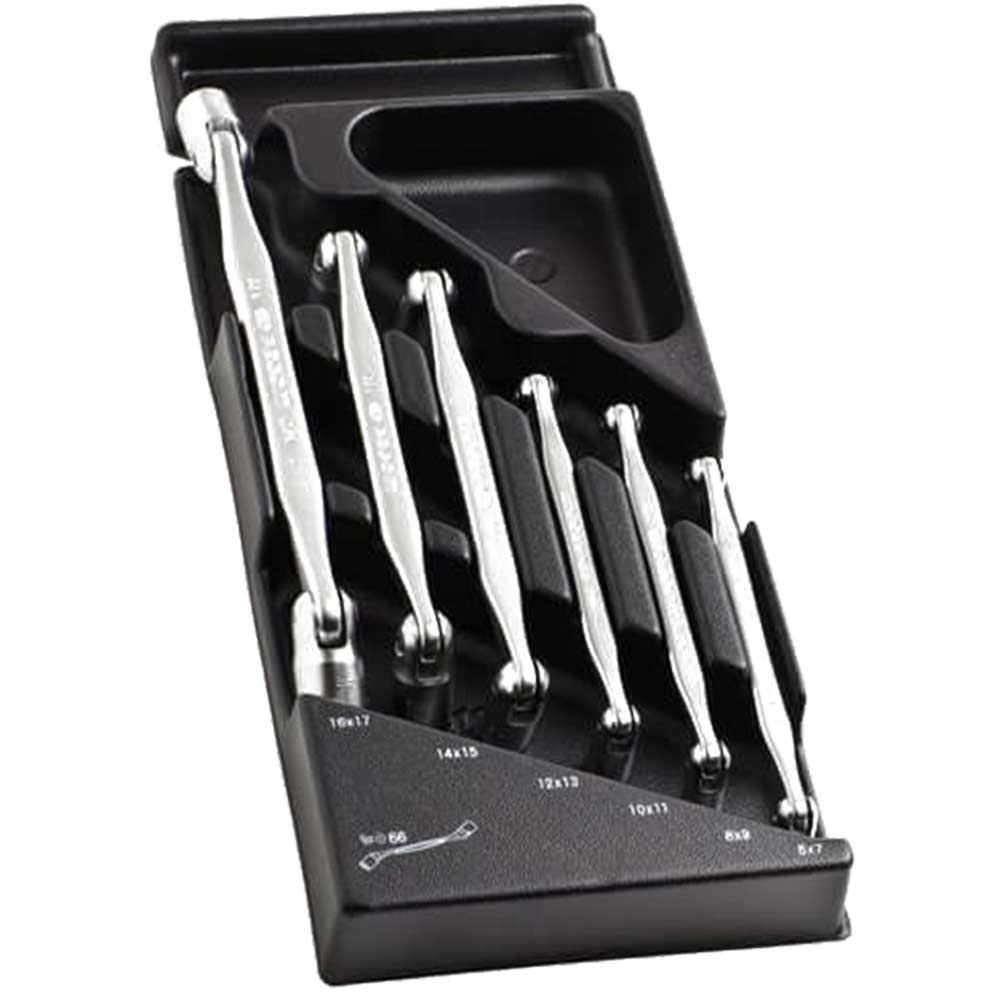 Image of Facom MOD.66A-1 6 Piece Flexible Socket Spanner Set in Module Tray