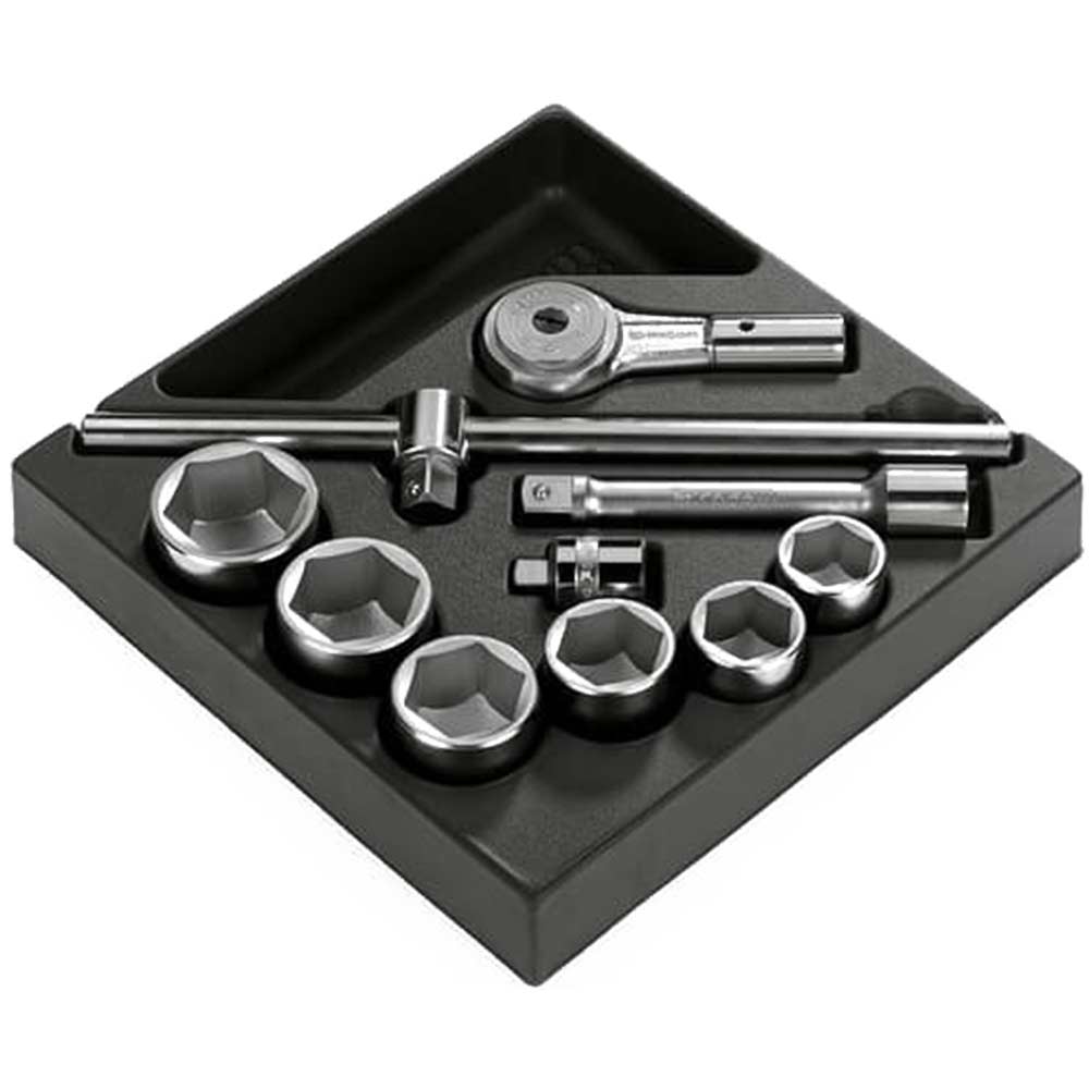 Facom MOD.K1 10 Piece 3/4" Drive Hexagon Socket Set