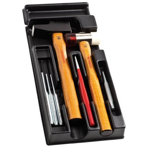 Image of Facom 7 Piece Hammer, Chisel and Punch Set in Module Tray