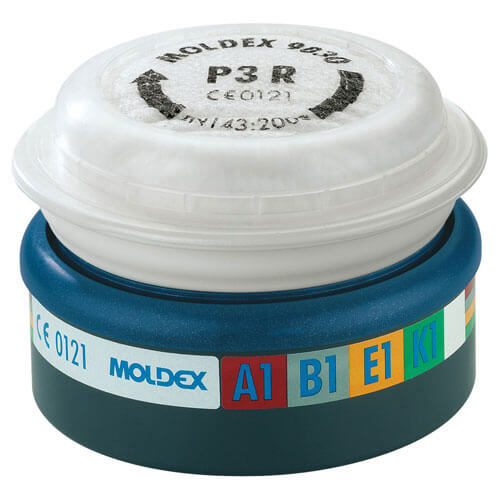 Image of Moldex 9430 ABEK1 P3 Filter Cartridge for 7 and 9 Series Masks Pack of 2