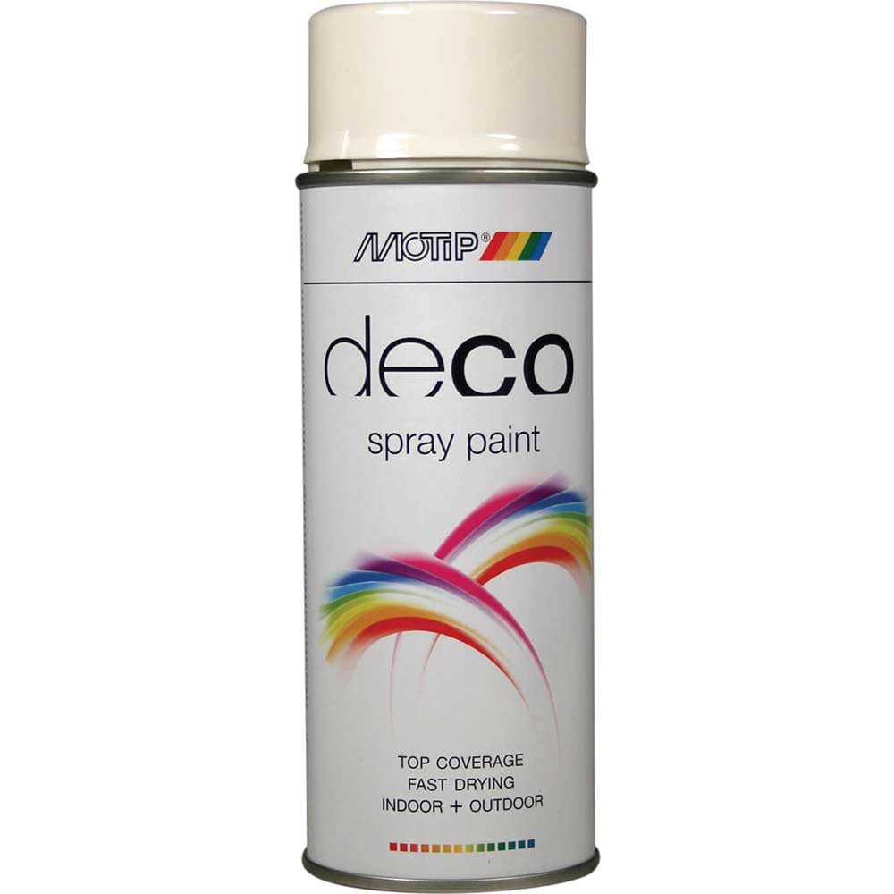 Motip Deco High Gloss RAL Spray Paint White 400ml