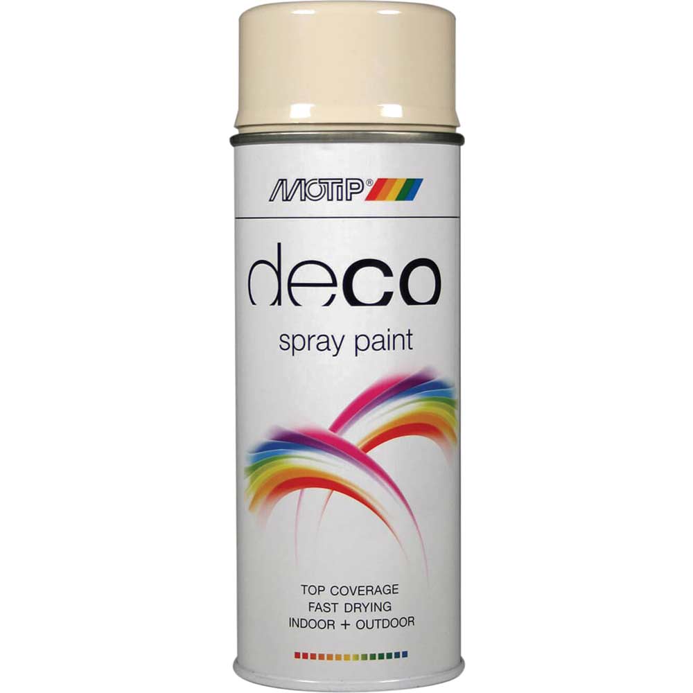 Motip Deco High Gloss RAL Spray Paint Oyster White 400ml
