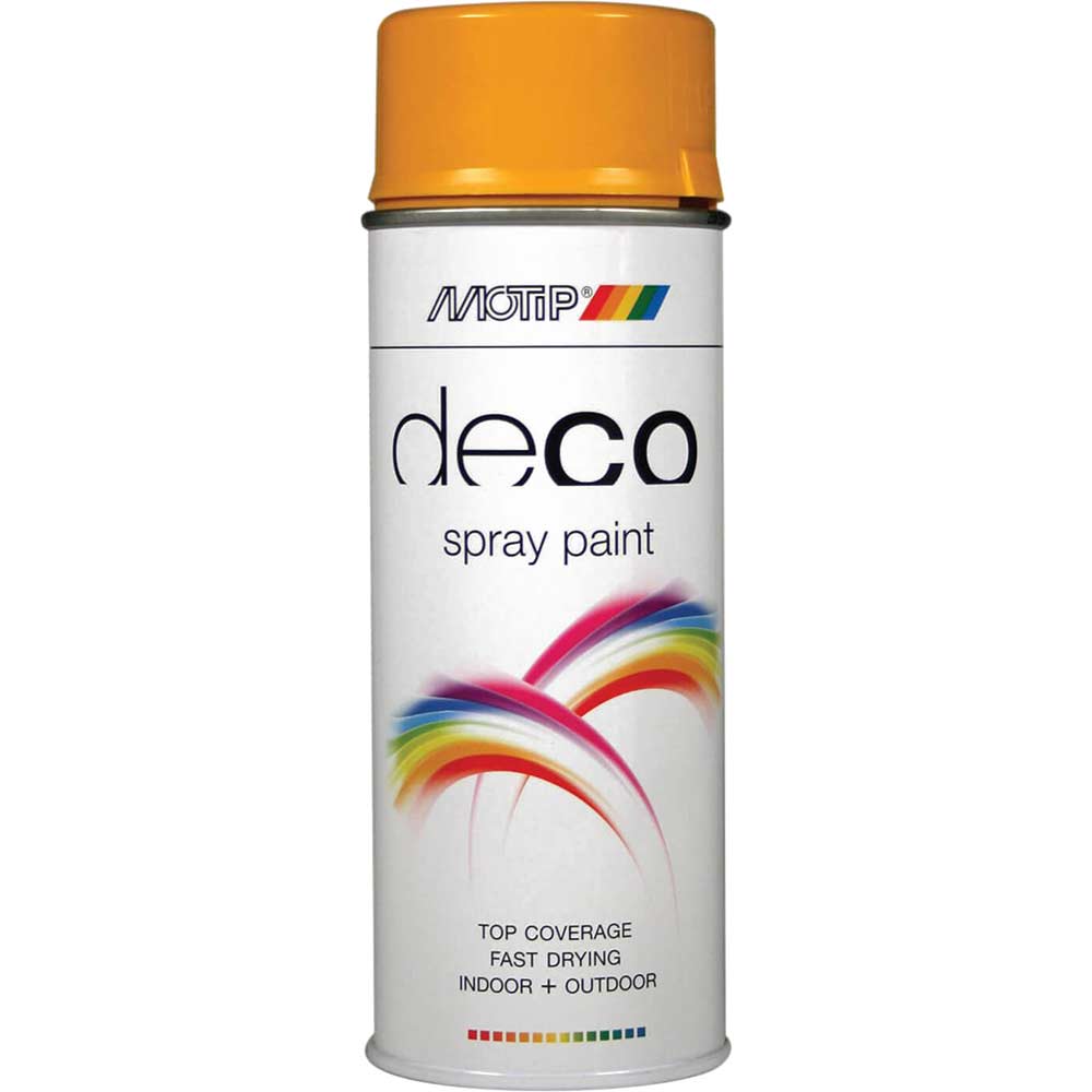 Motip Deco High Gloss RAL Spray Paint Gold Yellow 400ml