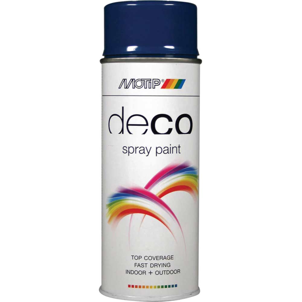 Motip Deco High Gloss RAL Spray Paint Gentian Blue 400ml