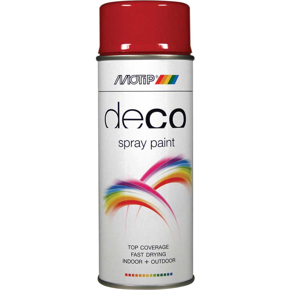 Motip Deco High Gloss RAL Spray Paint Carmine Red 400ml