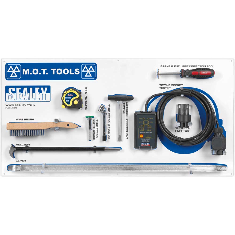 Image of Sealey MOT Tool Shadow Board and Tool Kit