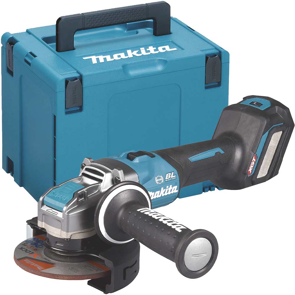 Makita GA041G 40v Max XGT Cordless Brushless X LOCK Angle Grinder 125mm No Batteries No Battery Charger Case