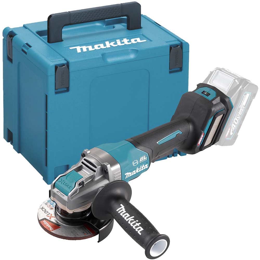 Makita GA043G 40v Max XGT Cordless Brushless X LOCK Angle Grinder 115mm No Batteries No Battery Charger Case
