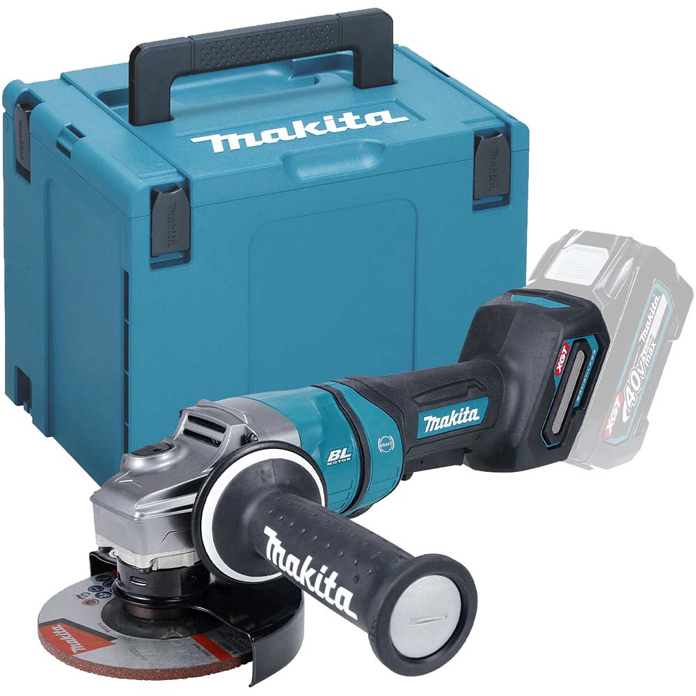 Makita GA050G 40v Max XGT Cordless Brushless Angle Grinder 125mm No Batteries No Battery Charger Case