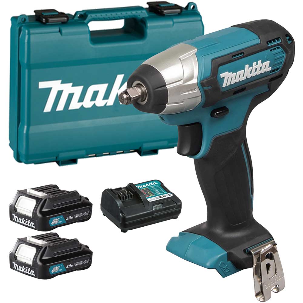Makita TW140D 12v Max CXT Cordless 3/8" Drive Impact Wrench 2 x 2ah Li-ion Battery Charger Case
