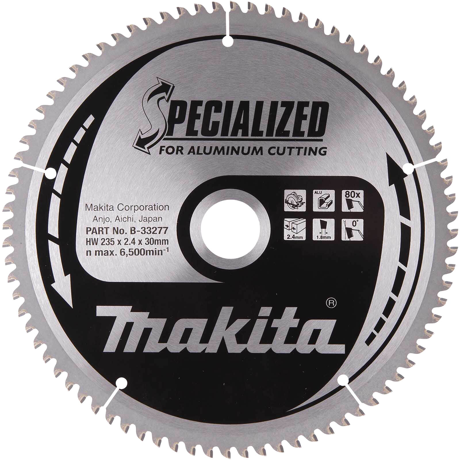 Photos - Power Tool Accessory Makita SPECIALIZED Circular Saw Blade for Aluminium Cutting 235mm 80T 30mm 