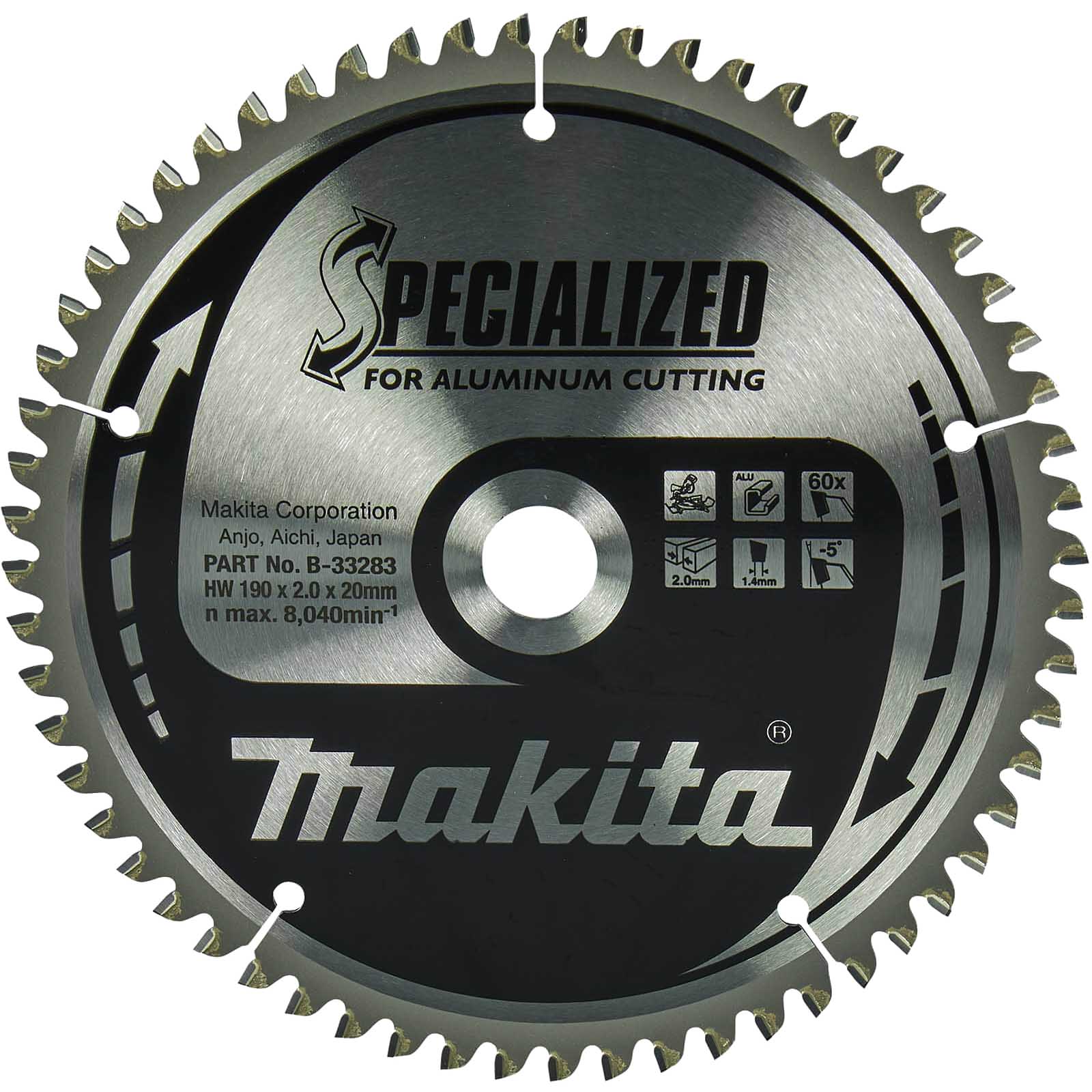 Photos - Power Tool Accessory Makita SPECIALIZED Circular Saw Blade for Aluminium Cutting 190mm 60T 20mm 