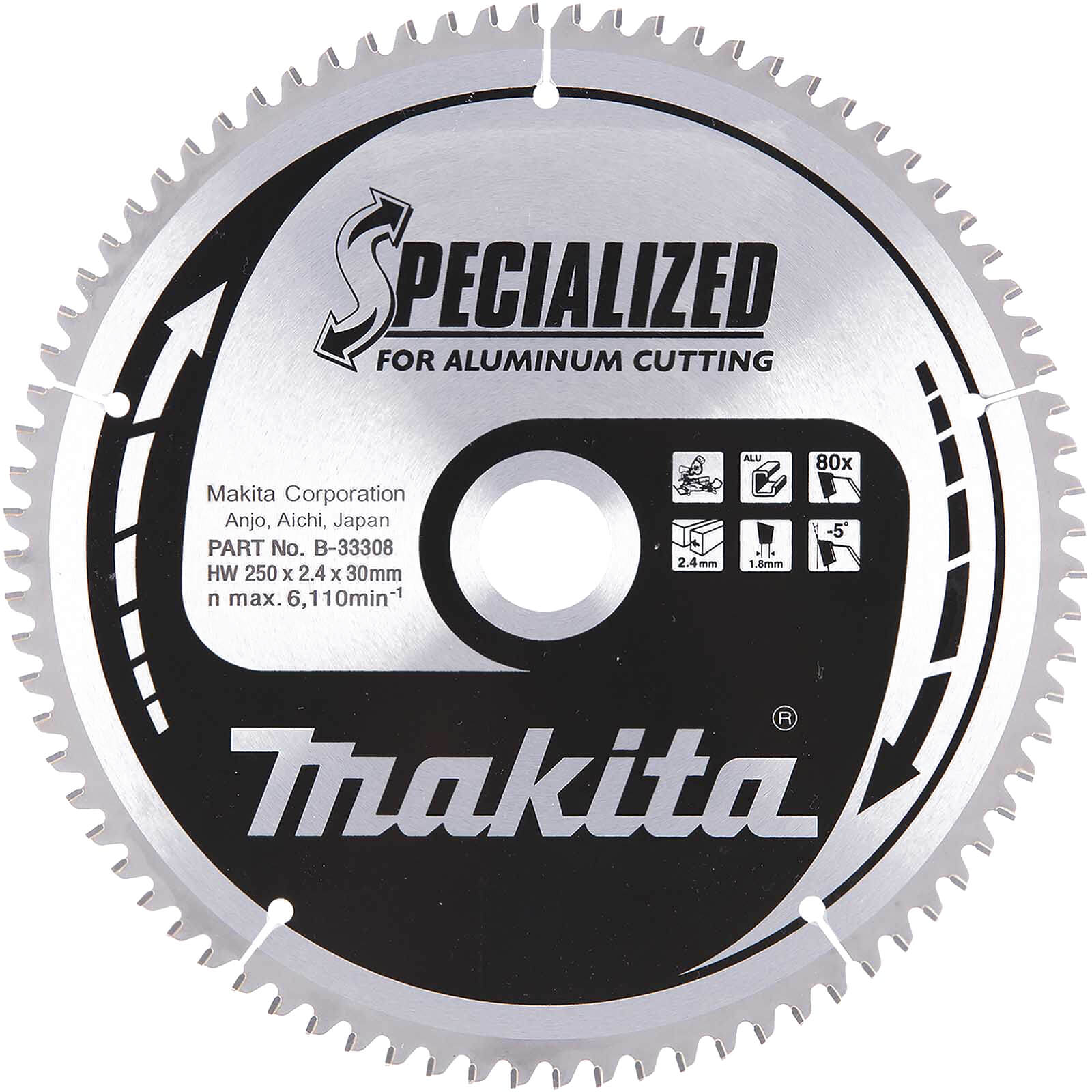 Photos - Power Tool Accessory Makita SPECIALIZED Circular Saw Blade for Aluminium Cutting 250mm 80T 30mm 