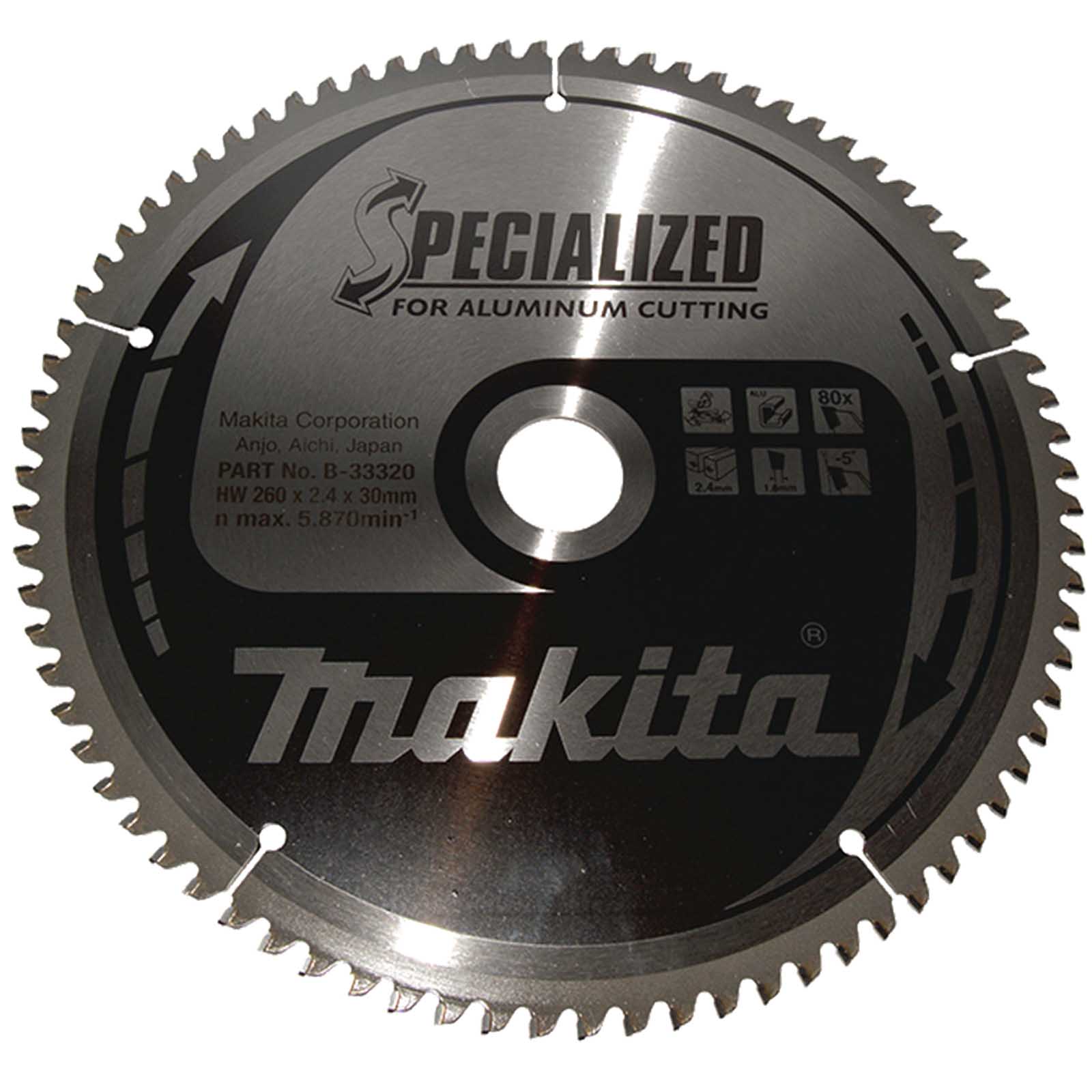 Photos - Power Tool Accessory Makita SPECIALIZED Circular Saw Blade for Aluminium Cutting 260mm 80T 30mm 