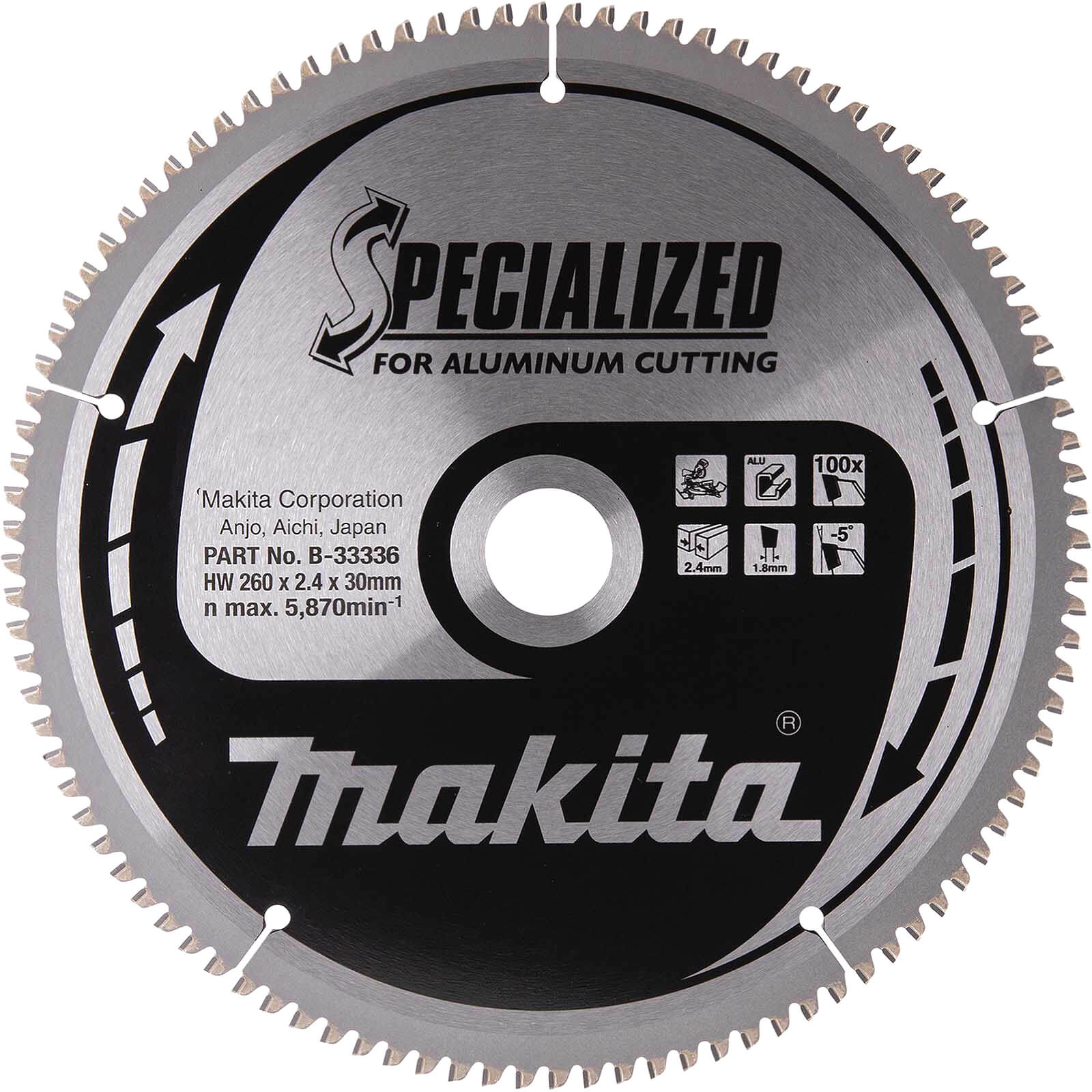 Photos - Power Tool Accessory Makita SPECIALIZED Circular Saw Blade for Aluminium Cutting 260mm 100T 30m 