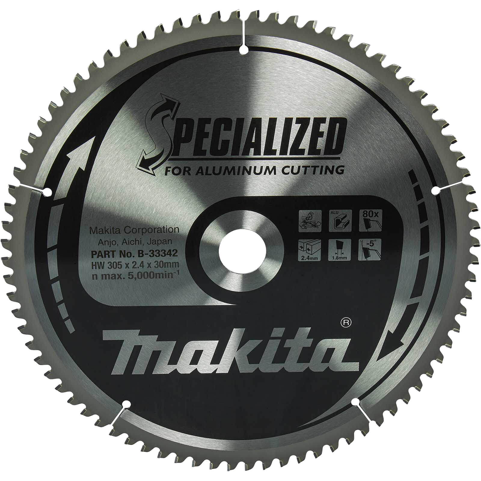 Photos - Power Tool Accessory Makita SPECIALIZED Circular Saw Blade for Aluminium Cutting 305mm 80T 30mm 