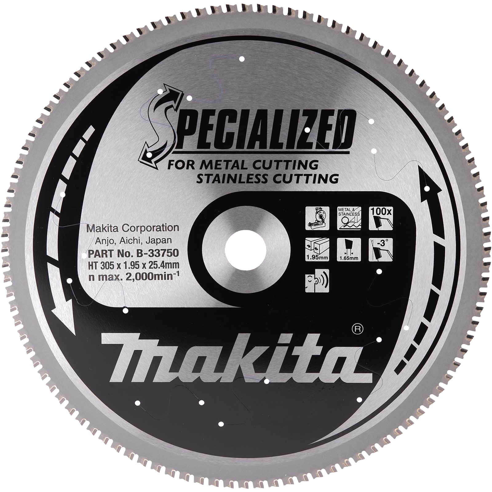 Photos - Power Tool Accessory Makita SPECIALIZED Circular Saw Blade for Stainless Steel Cutting 305mm 10 