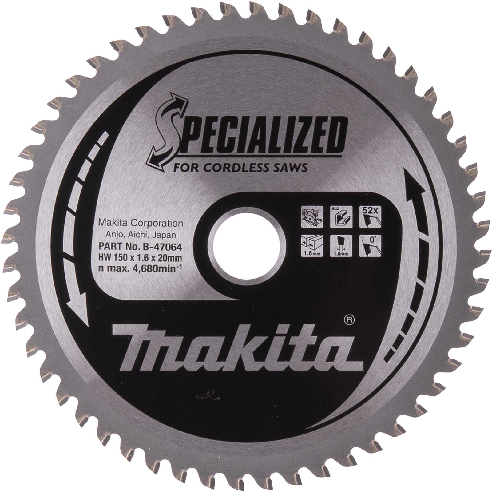 Photos - Power Tool Accessory Makita SPECIALIZED Circular Saw Blade for Aluminium Cutting 150mm 52T 20mm 