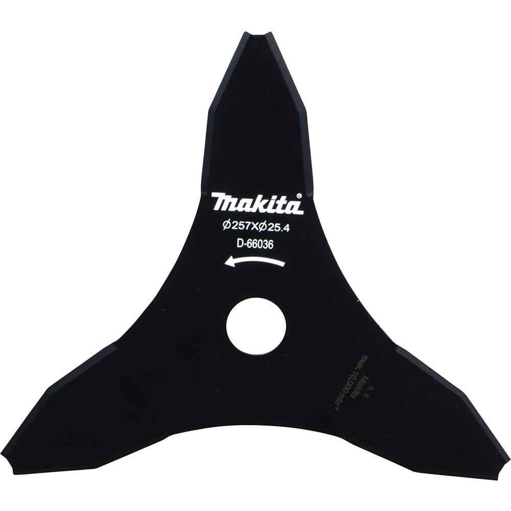 Makita Genuine D-66036 Brush Cutter Tri Blade 257mm for Makita Brush Cutter