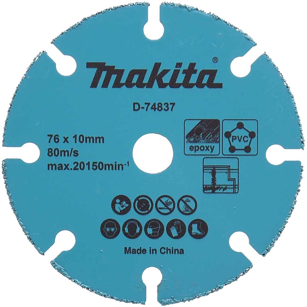 Makita Tungsten Carbide Grit Blade for DMC300 Disc Cutter 76mm 1.7mm Pack of 1
