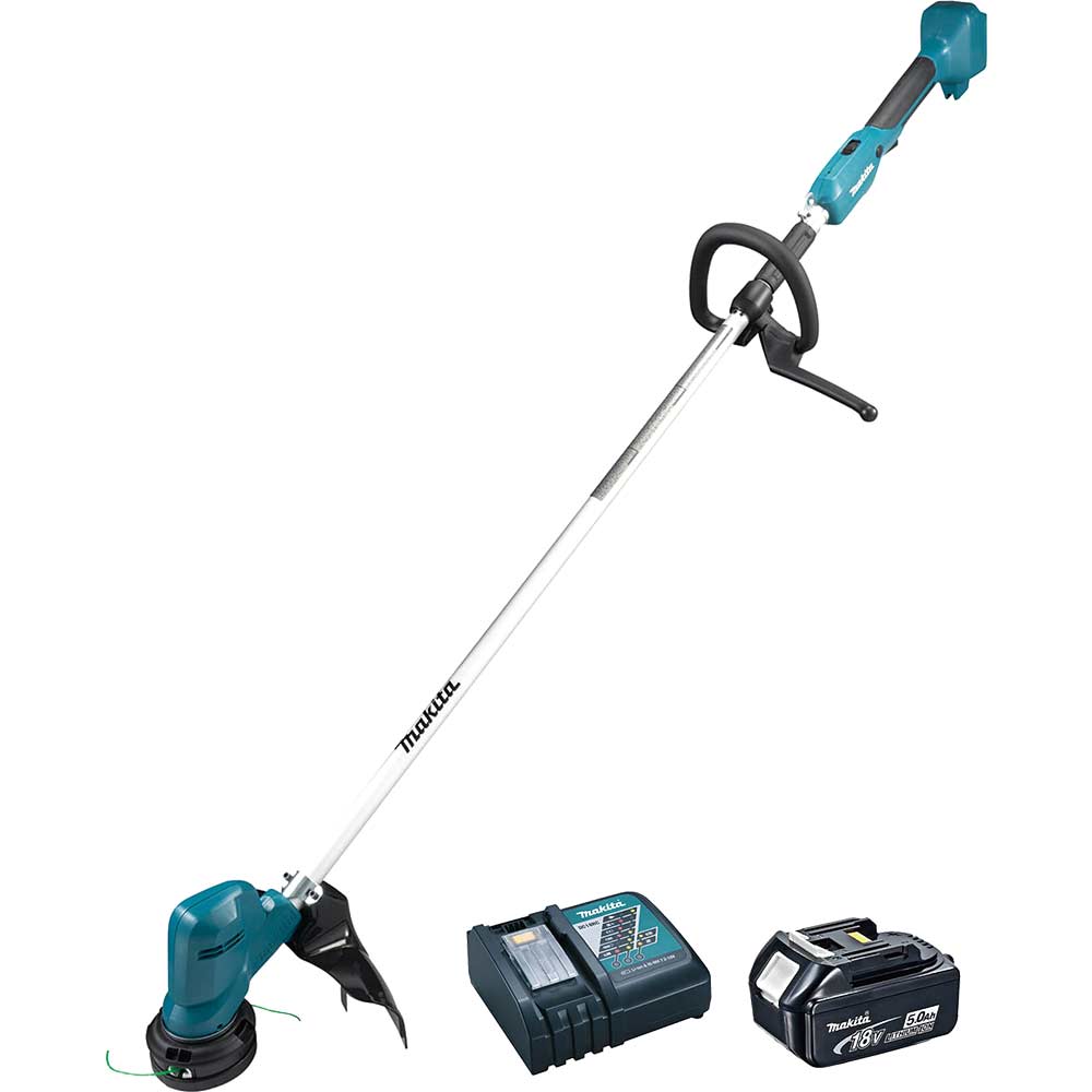Makita DUR194 18v LXT Cordless Grass Trimmer 280mm 1 x 5ah Li-ion Battery Charger