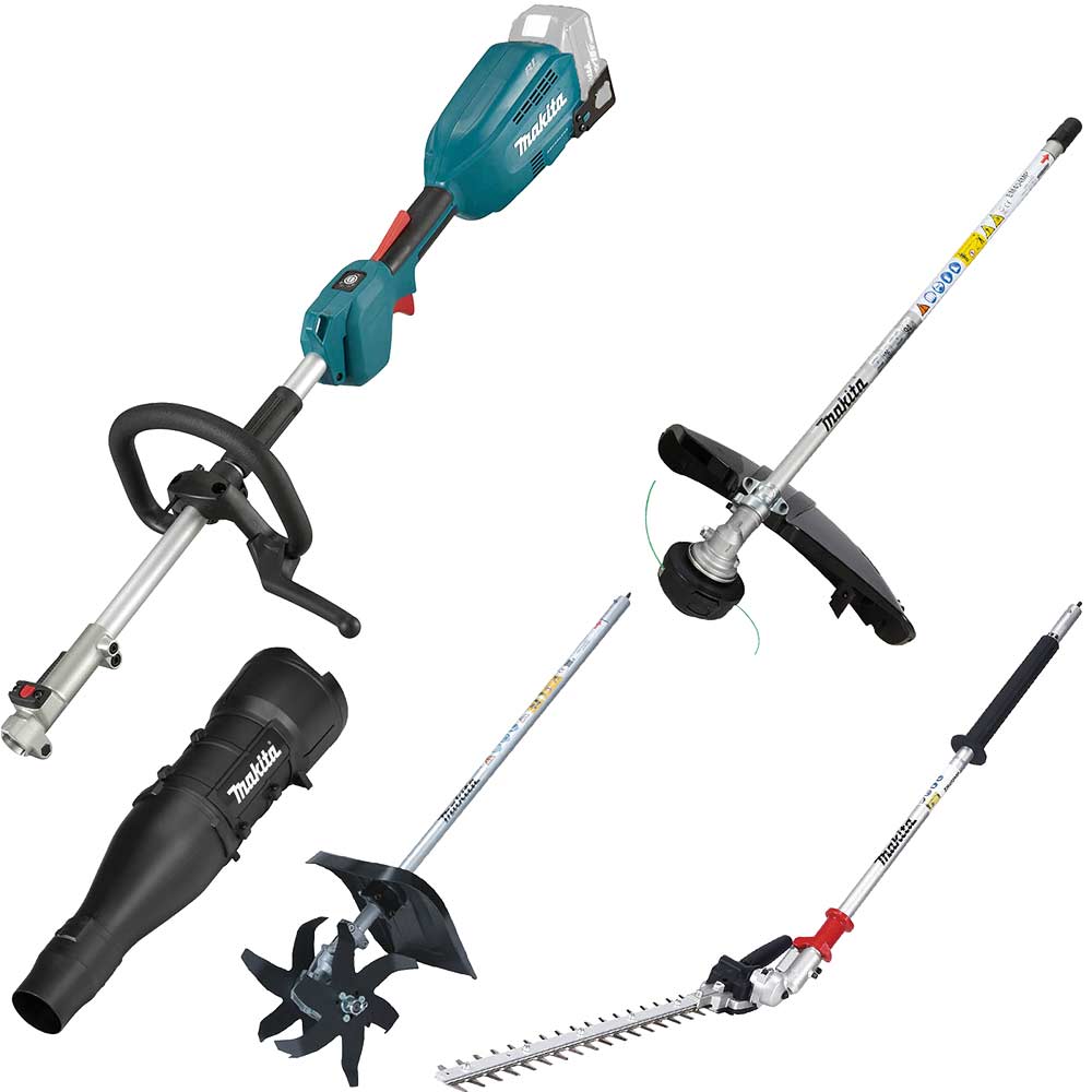 Makita DUX18 18v LXT Cordless Brushless Split Shaft Garden Multi Tool Set No Batteries No Battery Charger
