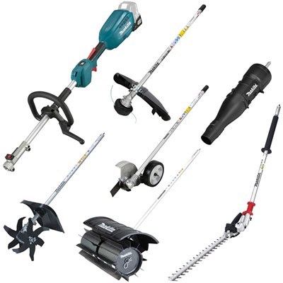 Makita DUX18 18v LXT Cordless Brushless Split Shaft Garden Multi Tool Set