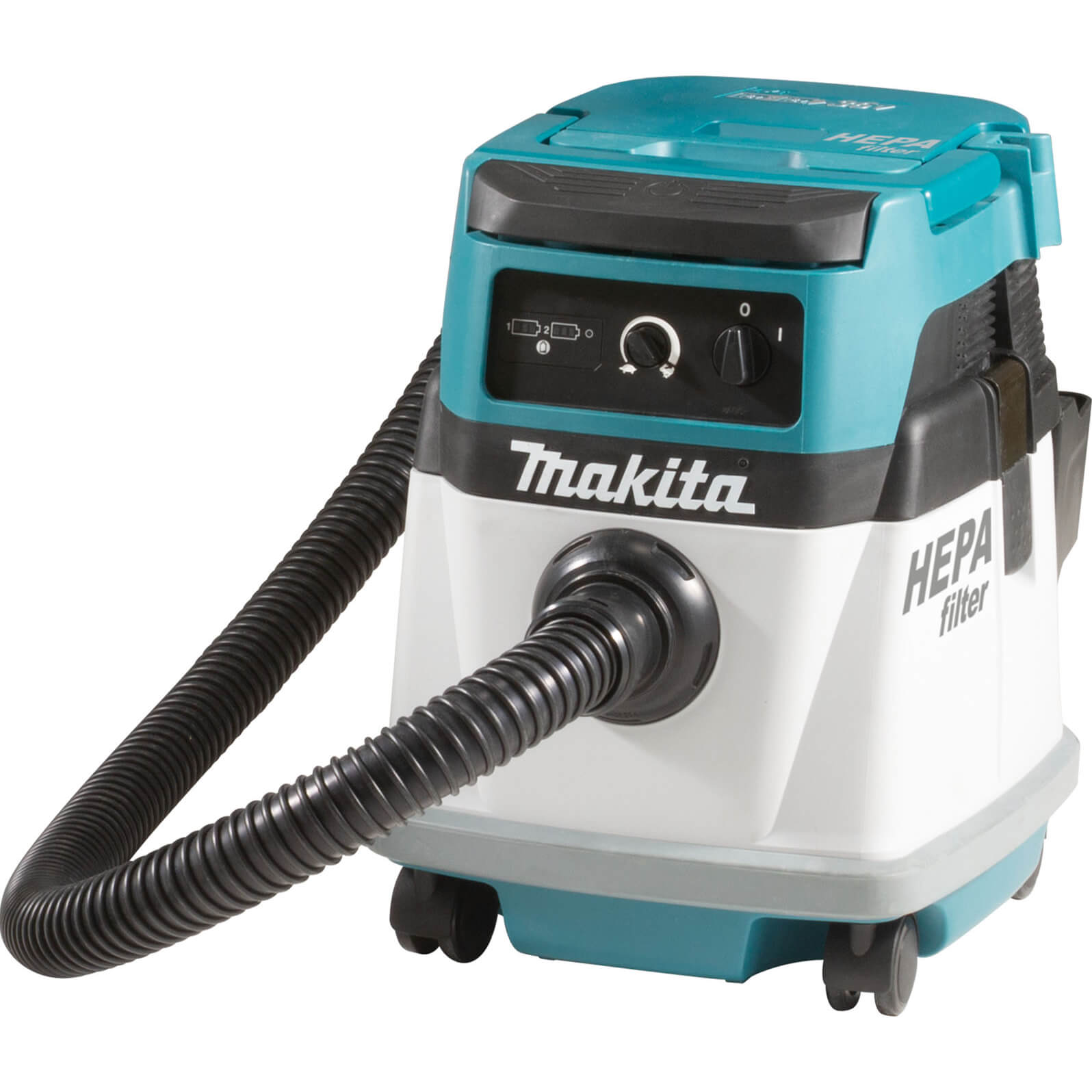 Image of Makita DVC151L Twin 18v LXT Cordless / Corded Dust Extractor 110v No Batteries No Charger