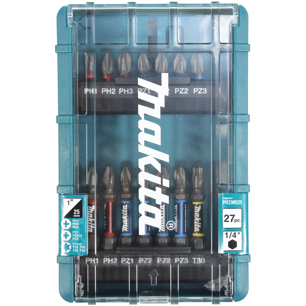 Makita Impact Premier 27 Piece Torsion Screwdriver Bit Set