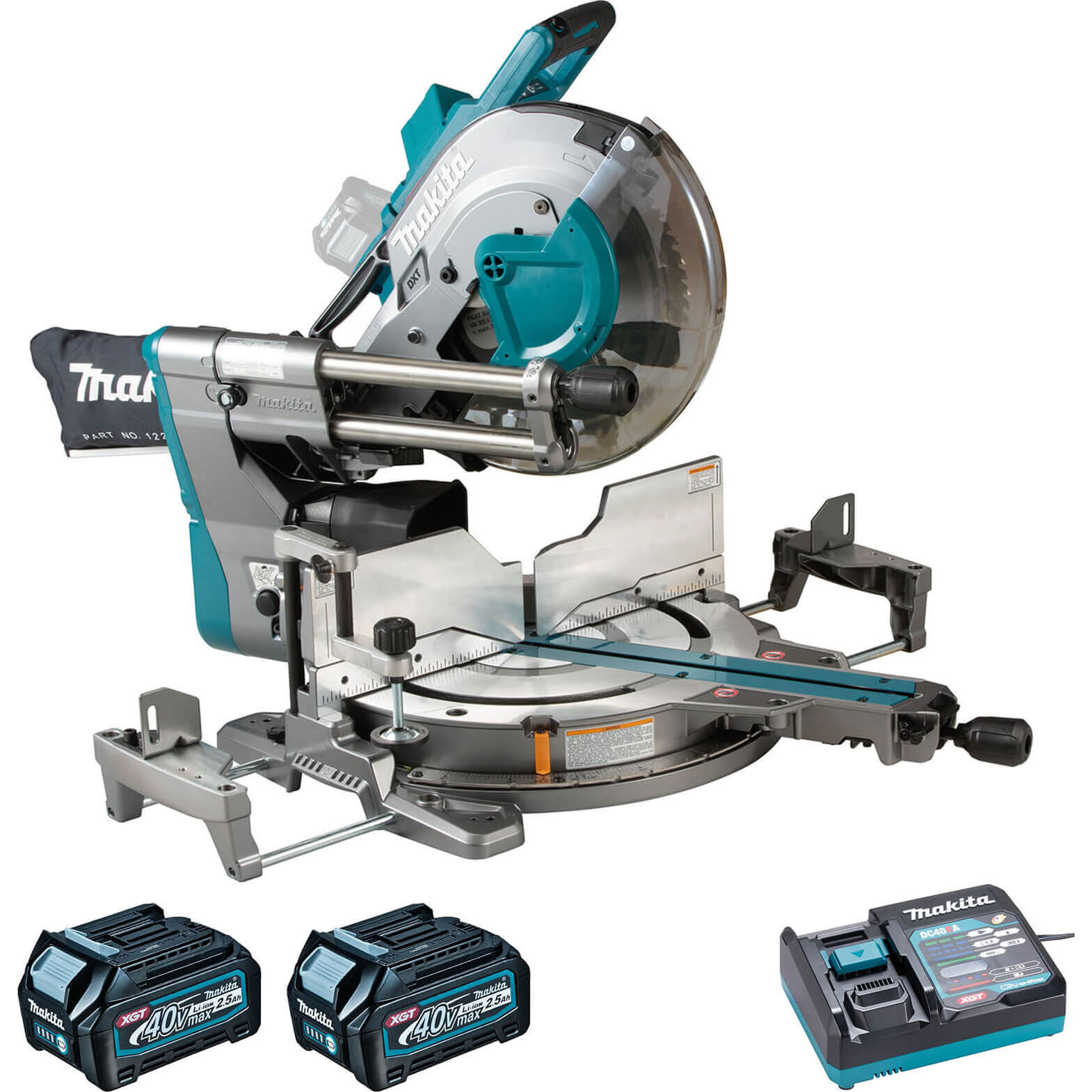 Image of Makita LS003G 40v Max XGT Cordless Brushless Slide Compound Mitre Saw 305mm 2 x 2.5ah Li-ion Charger No Case