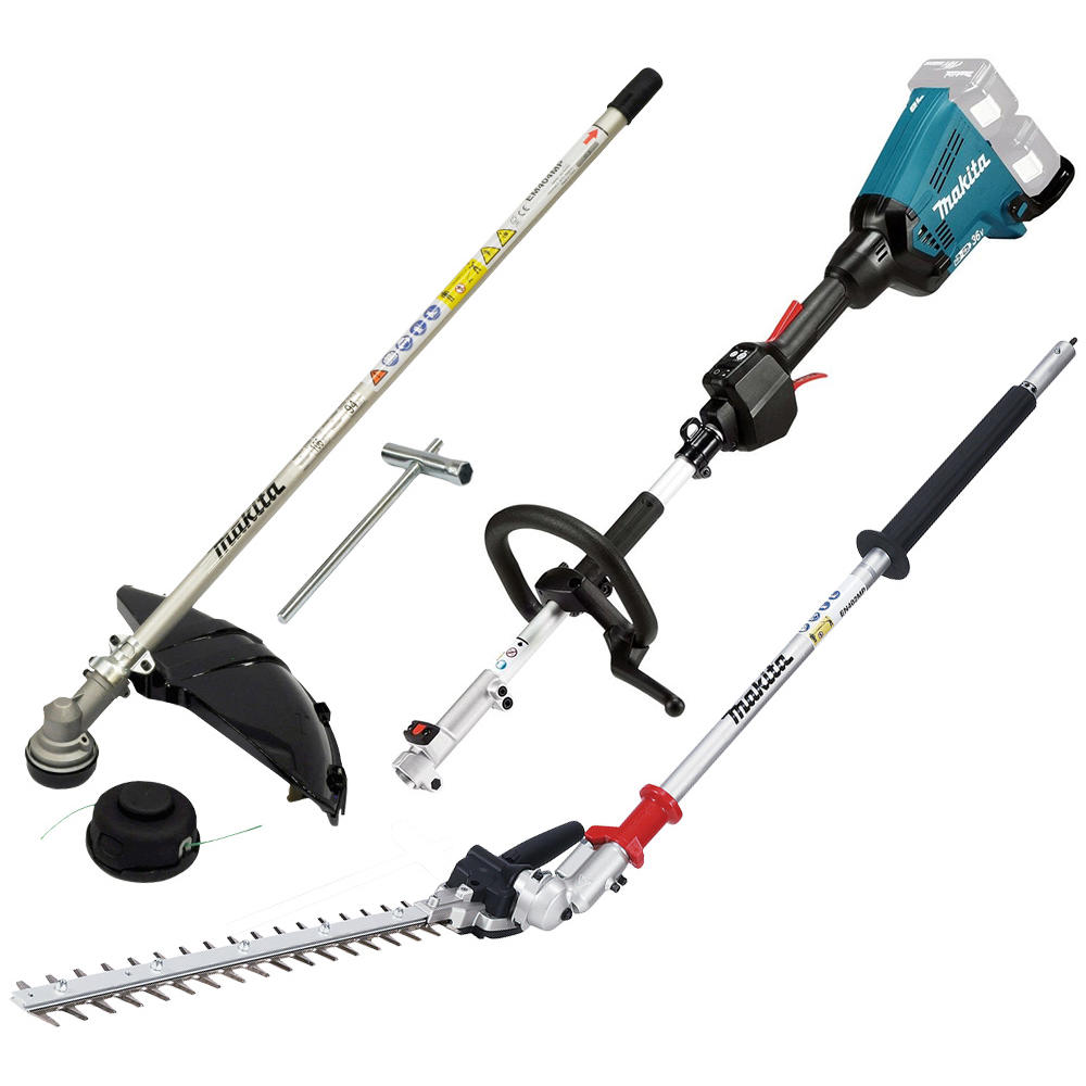 Makita DUX60 Twin 18v LXT Cordless Brushless Split Shaft Garden Multi Tool Kit No Batteries No Battery Charger
