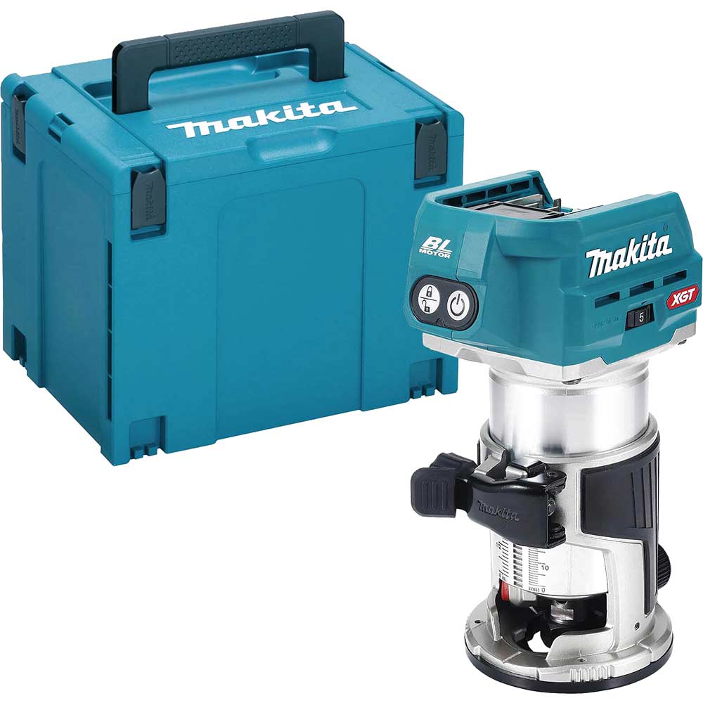 Makita RT001G 40v Max XGT Cordless Brushless 1/4" Trim Router No Batteries No Battery Charger Case & Accessories