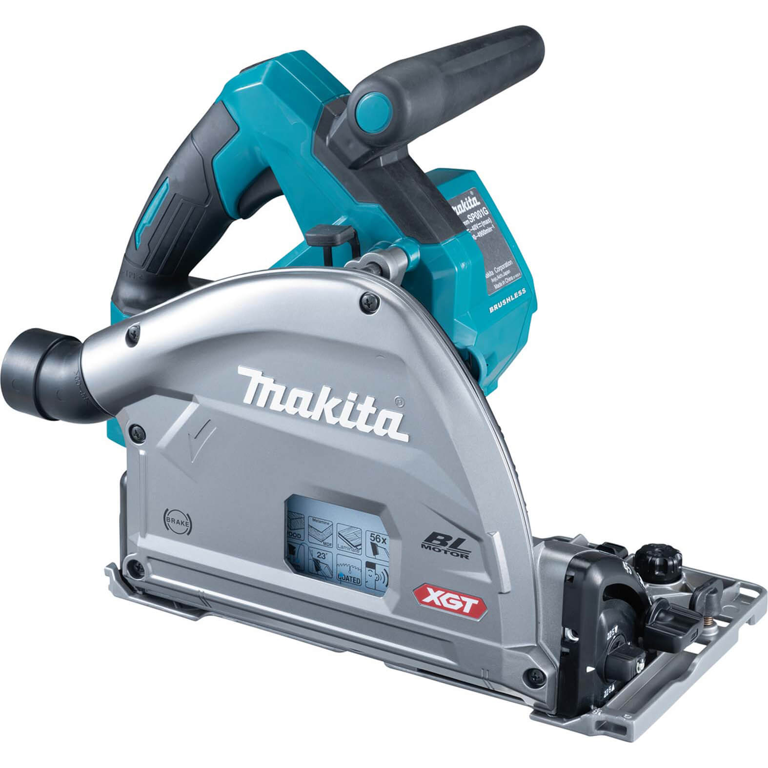 Image of Makita SP001G 40v Max XGT Cordless Brushless Plunge Saw 165mm No Batteries No Charger No Case
