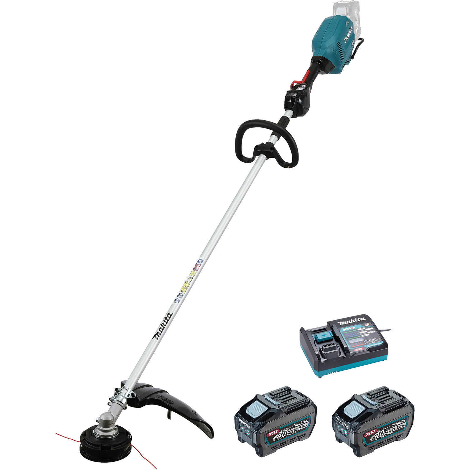 Image of Makita UR014G 40v Max XGT Cordless Brushless Line Trimmer 450mm 2 x 5ah Li-ion Charger