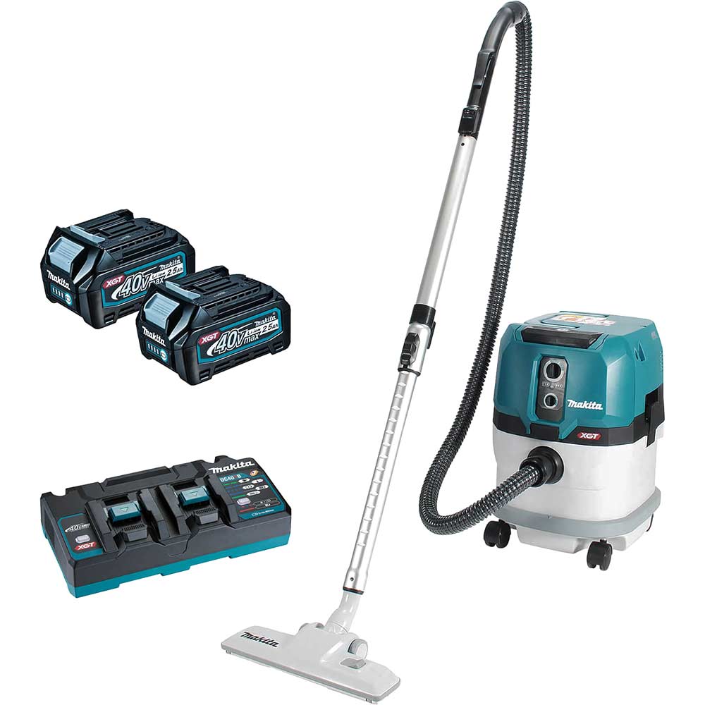 Makita VC003GL 40v Max XGT L Class Cordless Brushless Vacuum Cleaner 2 x 2.5ah Li-ion Charger No Case