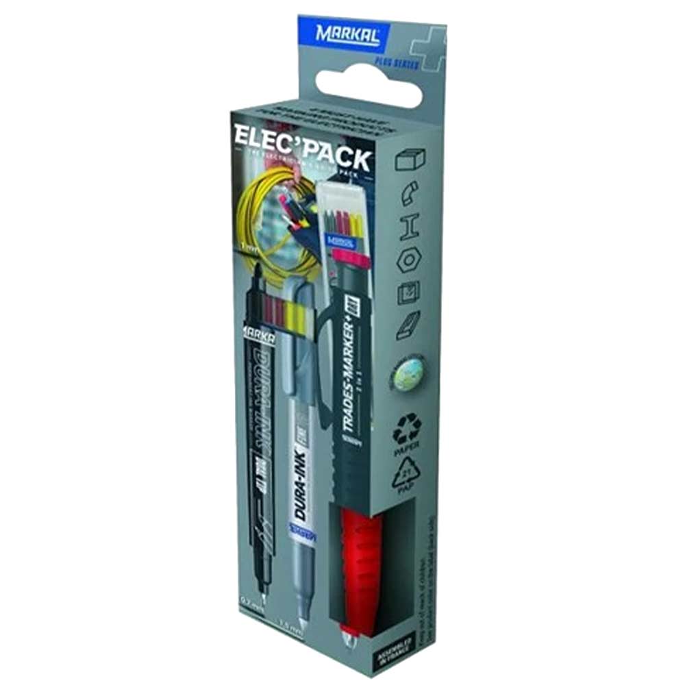 Markal Trades Marker Dry 2-in-1 Electricians Pack