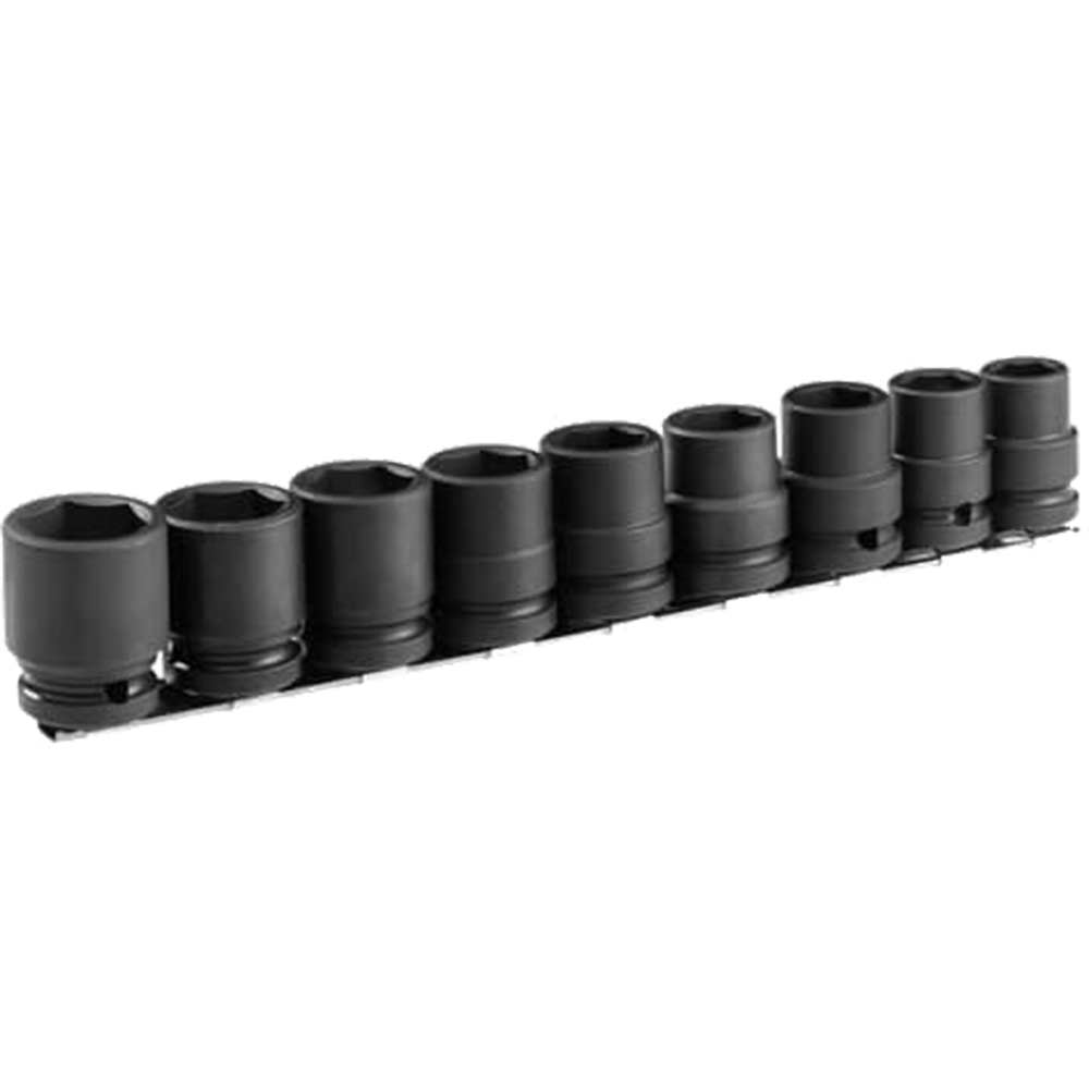 Image of Facom 9 Piece 1/2" Drive Hexagon Impact Socket Set Metric 1/2"