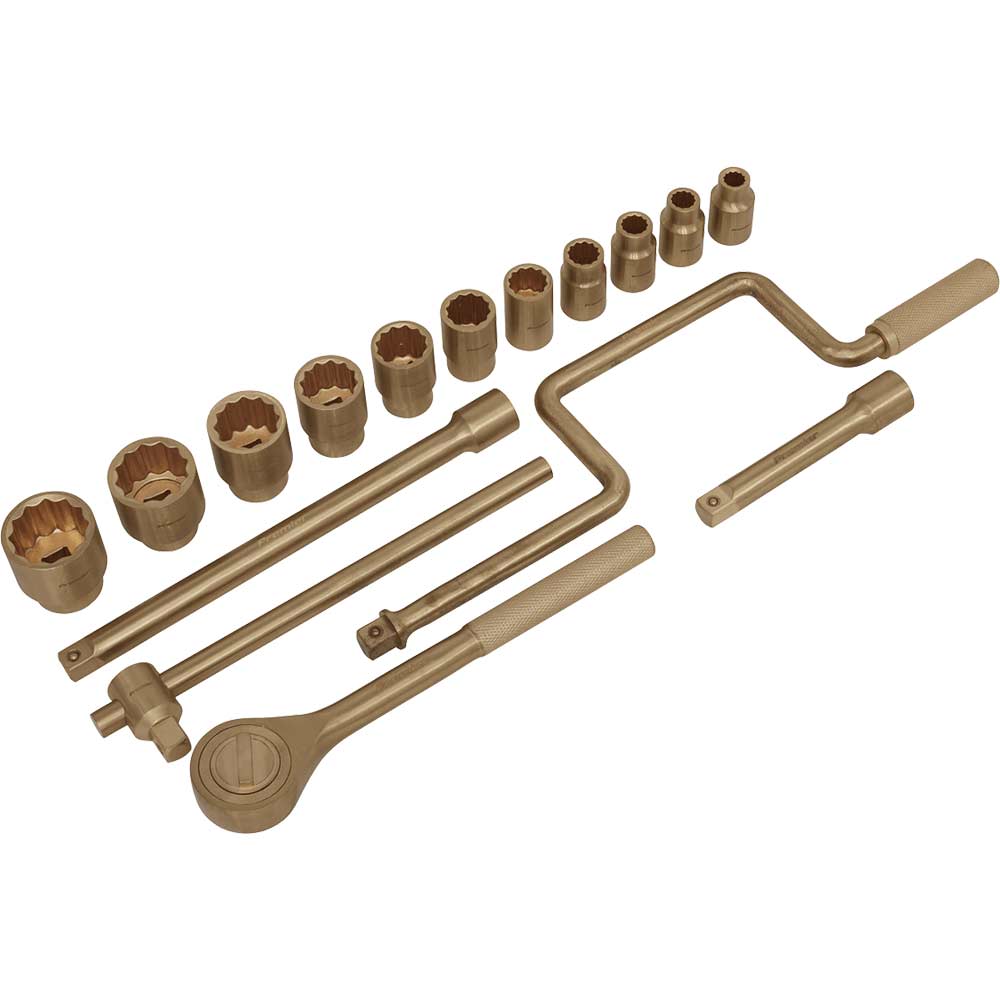 Sealey 17 Piece 1/2" Drive Non Sparking Socket Set 1/2