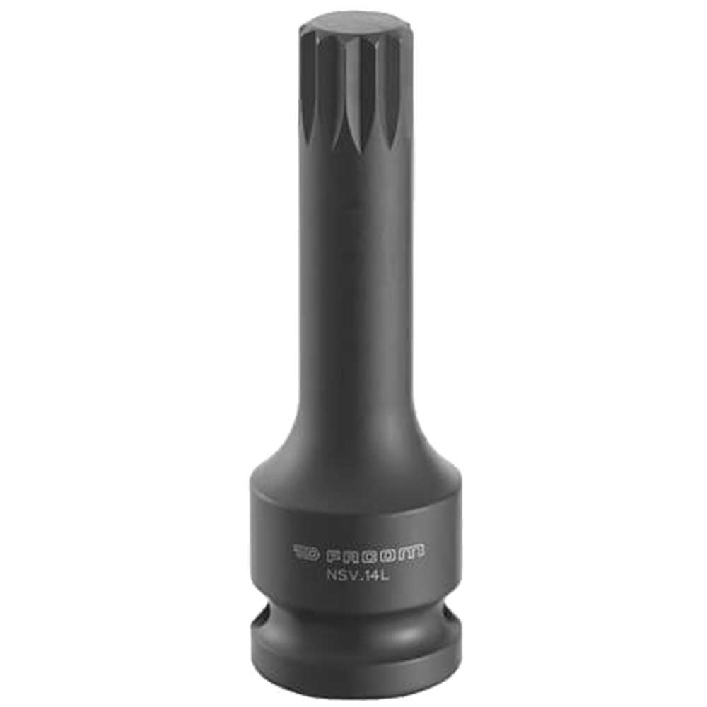 Image of Facom 1/2" Drive Long Reach XZN Impact Socket Bit 1/2" M14