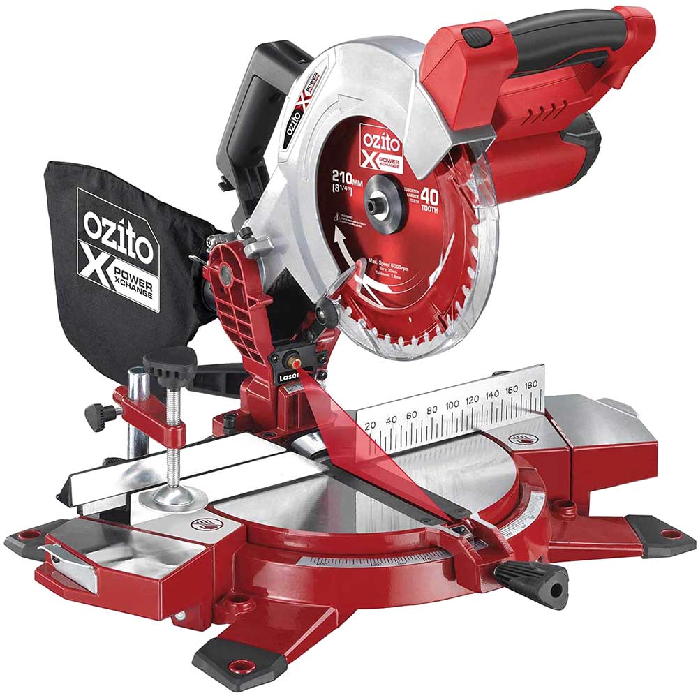 Image of Ozito PXCMSS 18v Cordless Compound Mitre Saw 210mm No Batteries No Charger No Case